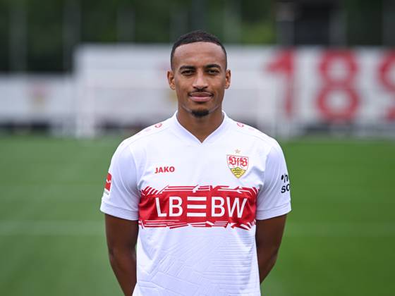 FOOTBALL 1 BUNDESLIGA SEASON 2025 2026 21 07 2025 Photo session at VfB Stuttgart on the training ground Jamie Leweling
