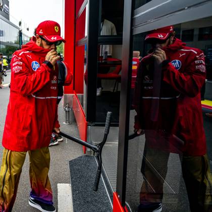 STAVELOT, BELGIUM: Lewis Hamilton, racing for the Ferrari team during the 2025 Formula 1 Belgian Grand Prix at the Circuit de Spa-Francorchamps in Stavelot, Belgium