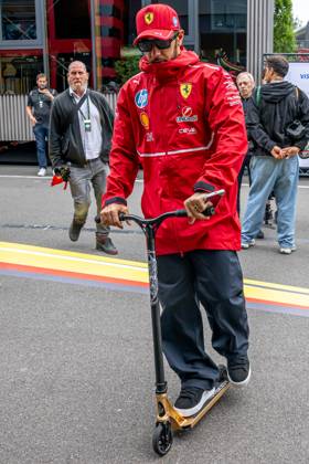 STAVELOT, BELGIUM: Lewis Hamilton, racing for the Ferrari team during the 2025 Formula 1 Belgian Grand Prix at the Circuit de Spa-Francorchamps in Stavelot, Belgium