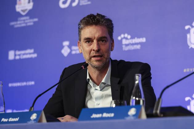 July 25, 2025, Caldes De Malavella, Girona, SPAIN: Pau Gasol attends his press conference, PK, Pressekonferenz during the presentation Ryder Cup 2031 at Camiral Golf & Wellness on July 25, 2025 in Caldes de Malavella, Girona, Spain. Caldes De Malavella SPAIN - ZUMAa181 20250725_zaa_a181_053 Copyright: xJavierxBorregox