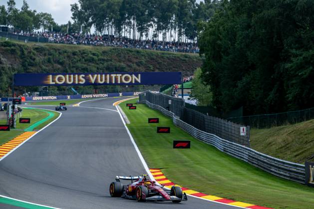 STAVELOT, BELGIUM: Lewis Hamilton, racing for the Ferrari team during the 2025 Formula 1 Belgian Grand Prix at the Circuit de Spa-Francorchamps in Stavelot, Belgium