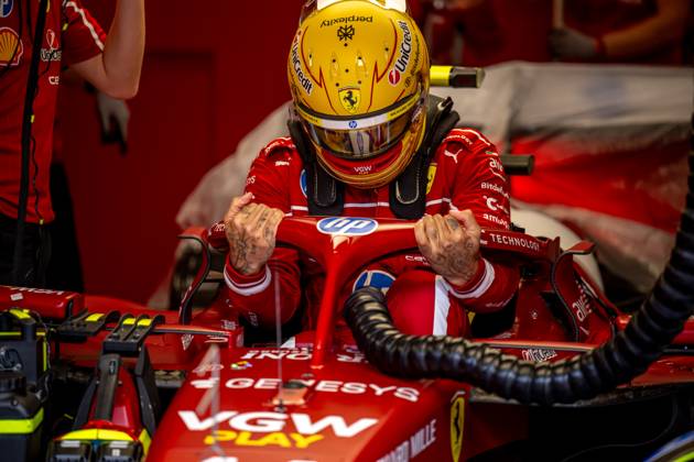 STAVELOT, BELGIUM: Lewis Hamilton, racing for the Ferrari team during the 2025 Formula 1 Belgian Grand Prix at the Circuit de Spa-Francorchamps in Stavelot, Belgium