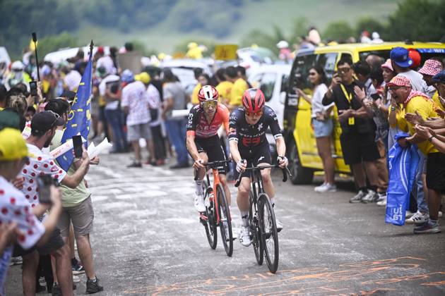 Australian Michael Storer of Tudor Pro Cycling Team pictured in action during stage 20 of the 2025 Tour de France cycling race, from Nantua to Montpellier (185km), on Saturday 26 July 2025 in France. The 112th edition of the Tour de France starts on Saturday 5 July in Lille, France, and will finish in Paris, France on the 27th of July. JASPERxJACOBS x130050811x