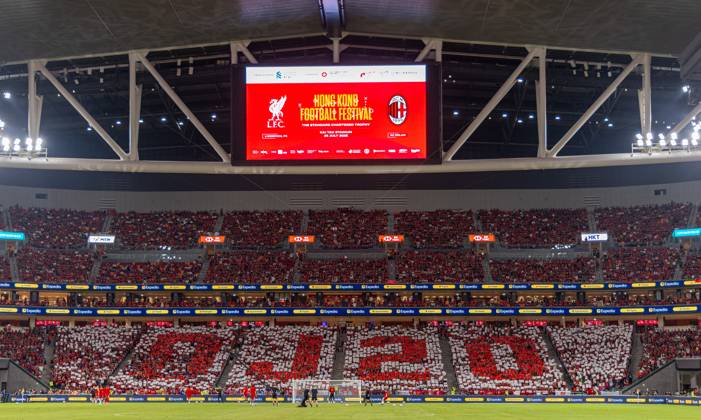 Football - Pre-Season - Liverpool FC v AC Milan HONG KONG - Saturday, July 26, 2025: Liverpool supporters pay tribute to Diogo Jota with a mosaic DJ 20 before the Hong Kong Football Festival 2025 pre-season match against AC Milan at the Kai Tak Stadium in Hong Kong on Day Six of the club s Asia Tour. (Photo by David Rawcliffe Propaganda) HONG KONG Kai Tak Stadium HONG KONG CHINA Copyright: xPropagandaxPhotoxAgencyx P2025-07-26-Liverpool_AC_Milan-109