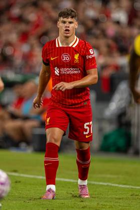 Football - Pre-Season - Liverpool FC v AC Milan HONG KONG - Saturday, July 26, 2025: Liverpool s Milos Kerkez during the Hong Kong Football Festival 2025 pre-season match between Liverpool FC and AC Milan at the Kai Tak Stadium. (Photo by David Rawcliffe Propaganda) HONG KONG Kai Tak Stadium HONG KONG CHINA Copyright: xPropagandaxPhotoxAgencyx 2025-07-26-272-Liverpool_AC_Milan