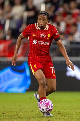 Football - Pre-Season - Liverpool FC v AC Milan HONG KONG - Saturday, July 26, 2025: Liverpool s Rio Ngumoha during the Hong Kong Football Festival 2025 pre-season match between Liverpool FC and AC Milan at the Kai Tak Stadium. (Photo by David Rawcliffe Propaganda) HONG KONG Kai Tak Stadium HONG KONG CHINA Copyright: xPropagandaxPhotoxAgencyx 2025-07-26-228-Liverpool_AC_Milan