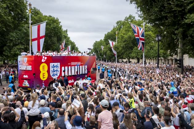 EURO 2025, Womens European Championship, European champions England celebrate their victory with a parade in London