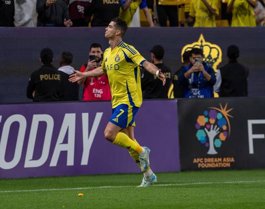 Al-Nassr v Esteghlal - AFC Champions League RIYADH, SAUDI ARABIA - MARCH 10: Cristiano Ronaldo of Al-Nassr celebrates after a goal during AFC Champions League Elite football match between Al-Nassr and Esteghlal at Al-Awwal Park in Riyadh, Saudi Arabia on March 10, 2025. Riyad Suudi Arabistan. Editorial use only. Please get in touch for any other usage.  Copyright: x2025xAnadoluxMohammedxSaadx