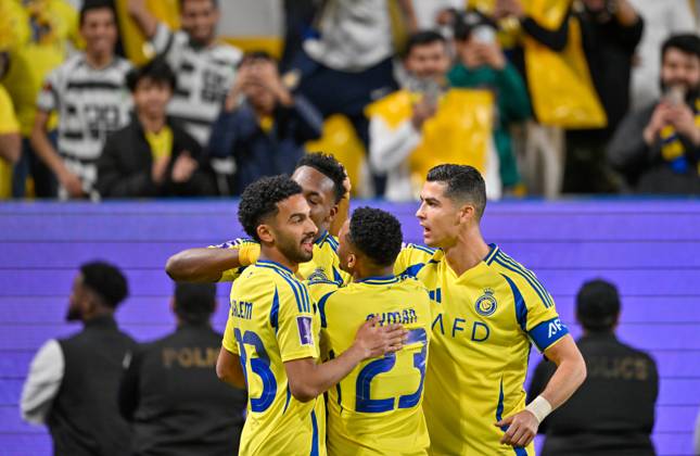 Al-Nassr v Esteghlal - AFC Champions League RIYADH, SAUDI ARABIA - MARCH 10: Jhon Duran of Al-Nassr celebrates with his teammates after a goal during AFC Champions League Elite football match between Al-Nassr and Esteghlal at Al-Awwal Park in Riyadh, Saudi Arabia on March 10, 2025. Riyad Suudi Arabistan. Editorial use only. Please get in touch for any other usage.  Copyright: x2025xAnadoluxMohammedxSaadx
