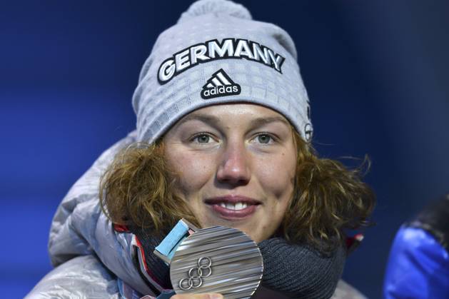 On the tragic death of Laura DAHLMEIER in a mountain accident in Pakistan ARCHIVE PHOTO Laura DAHLMEIER GER 3rd place, bronze, bronze medal, bronze medal winner, jubilation, joy, enthusiasm, biathlon, womens 15 km individual, award ceremony, Victory Ceremony, PyeongChang Olympic Medals Plaza on 16 02 2018 Olympic Winter Games 2018, from 09 02 25 02 2018 in PyeongChang South Korea Â