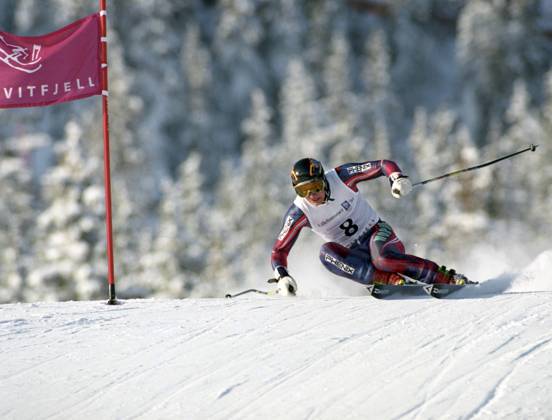 Lillehammer 19940217 Winter Olympics in Lillehammer Super G alpine Kjetil Andre Aamodt in action, he took 3rd place Won bronze Photo Calle Törnström NTB Lillehammer Norway EDITORIAL USE ONLY  EDITORIAL USE ONLY. RESTRICTED USE FOR BETTING COMPANIES Ref:0240139443st.jpg