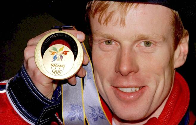 HISTORICAL PHOTOS NAGANO, JAPAN 19980212 Bjorn Daehlie with the gold medal he won for 10 km in Hakuba during the Nagano Olympics Photo Jon Eeg NTB Pluss NTB NAGANO JAPAN EDITORIAL USE ONLY  EDITORIAL USE ONLY. RESTRICTED USE FOR BETTING COMPANIES Ref:0240181486st.jpg