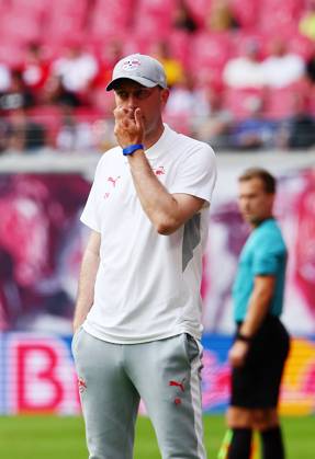 RB Leipzig Bergamo Test Match Leipzig, 02 08 2025, Red Bull Arena, Soccer, Test Match , RB Leipzig DEU vs Atalanta Bergamo ITA , In the picture Coach Ole Werner RB Leipzig , Picture Point