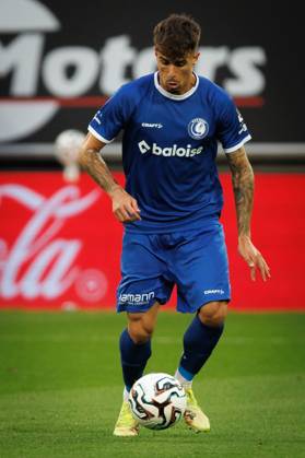 Gent s Tiago Araujo pictured in action during a soccer match between KAA Gent and RAAL La Louviere, Saturday 02 August 2025 in Gent, on day 2 of the 2025-2026 Jupiler Pro League first division of the Belgian championship. KURTxDESPLENTER  x130513570x
