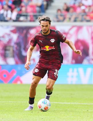RB Leipzig Bergamo Test Match Leipzig, 02 08 2025, Red Bull Arena, Soccer, Test Match , RB Leipzig DEU vs Atalanta Bergamo ITA 1 2 1 0 , In the picture Max Finkgräfe Finkgraefe 35, RB Leipzig Picture Point