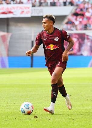 RB Leipzig Bergamo Test Match Leipzig, 02 08 2025, Red Bull Arena, Soccer, Test Match , RB Leipzig DEU vs Atalanta Bergamo ITA 1 2 1 0 , In the picture Antonio Nusa 7, RB Leipzig , Picture Point