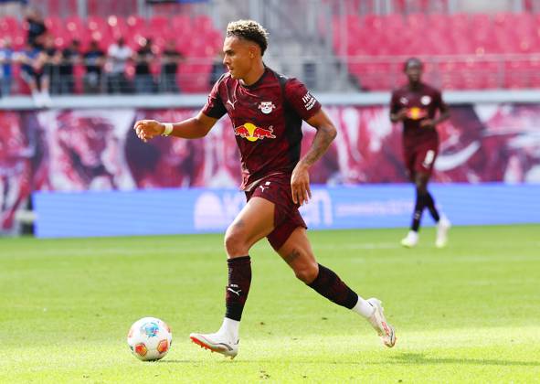 RB Leipzig Bergamo Test Match Leipzig, 02 08 2025, Red Bull Arena, Soccer, Test Match , RB Leipzig DEU vs Atalanta Bergamo ITA 1 2 1 0 , In the picture Antonio Nusa 7, RB Leipzig , Picture Point