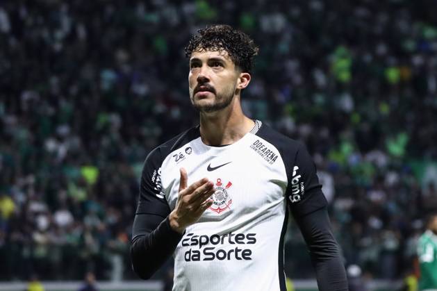 Palmeiras and Corinthians in the round of 16 of the Copa do Brasil Gustavo Henrique of Corinthians celebrates his goal during the match against Palmeiras in the second leg of the round of 16 of the Copa do Brasil, at Allianz Parque, west of Sao Paulo, this Wednesday, the 6th. SoO PAULO SoO PAULO BRAZIL Copyright: xMarinaxUezimax