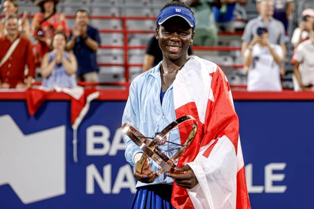 Victoria Mboko Canada after her first title of her career at the WTA Masters 1000 de MontrÃ al on IGA Centre Court against Naomi Osaka Japan TENNIS WTA 1000 NATIONAL BANK OPEN 2025 FINALE MBOKO OSAKA IGA STADIUM MONTREAL CANADA 07 08 2025 Montassar Yazidi PRESSE SPORTS MONTREAL IGA STADIUM Canada GermanyxJapanxUKxFrancexBelgiumxOUT  Copyright: xMontassarxYazidi PRESSExSPORTSx