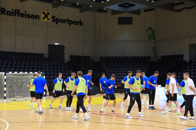 HANDBALL - HBL, Kiel, training camp GRAZ,AUSTRIA,08.AUG.25 - HANDBALL - HBL Handball-Bundesliga, THW Kiel, training. Image shows the team of Kiel.  GEPAxpictures xMarioxBuehner-Weinrauch