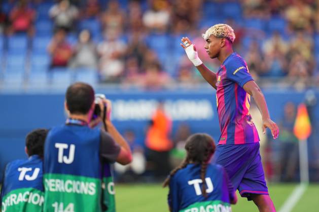 ESP: FC Barcelona, Barca v Como 1907. Joan Gamper Trophy Lamine Yamal of FC Barcelona during the Joian Gaper Trophy match between FC Barcelona and Como 1907 played at Johan Cruyff Stadium on August 10, 2025 in Barcelona, Spain. kpng Copyright: xBaguxBlancox xPRESSINx PS_00878