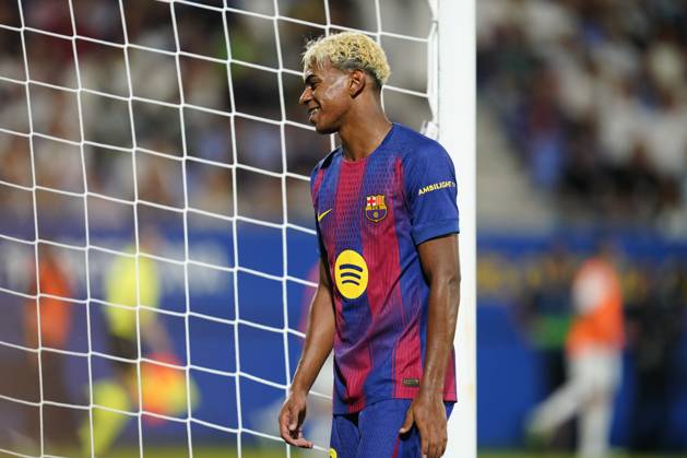 ESP: FC Barcelona, Barca v Como 1907. Joan Gamper Trophy Lamine Yamal of FC Barcelona celebrates the 4-0 during the Joian Gaper Trophy match between FC Barcelona and Como 1907 played at Johan Cruyff Stadium on August 10, 2025 in Barcelona, Spain. kpng Copyright: xSergioxRuizx xImagox PS_250810_BAR_COM_2526_045