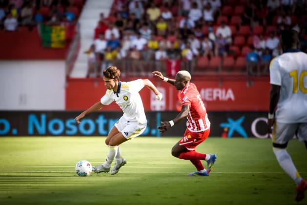 ESP: UD Almeria v Al Nassr - Friendly Match ALMERIA, SPAIN - AUGUST 10: Joao Felix of Al Nassr during the match between UD Almeria and Al Nassr of friendly match on August 10, 2025 at Power Horse Stadium in Almeria, Spain. (Photo by Samuel Carreno) Almeria Andalucia Andalucia Spain Copyright: xSamuelxCarrenox SAM_9383