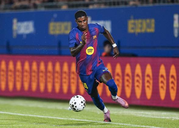 ESP: FC Barcelona, Barca v Como 1907. Joan Gamper Trophy Marcus Rashford of FC Barcelona during the Joian Gaper Trophy match between FC Barcelona and Como 1907 played at Johan Cruyff Stadium on August 10, 2025 in Barcelona, Spain. kpng Copyright: xSergioxRuizx xImagox PS_250810_BAR_COM_2526_067