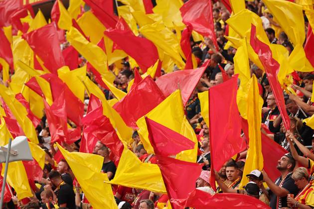 FOOTBALL : RC Lens vs Olympique Lyonnais - Ligue 1 J1 - 16 08 2025 Ambiance supporters de Lens lors du match RC Lens vs Olympique Lyonnais, Ligue 1 J1, stade Bollaert-Delelis, le 16 août 2025 - photo Laurent Sanson PsnewZ Copyright: xLaurentxSANSONx xPsnewZx