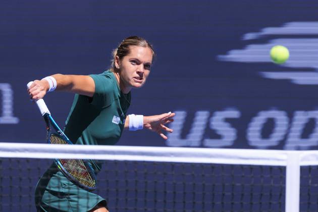 August 19, 2025, Flushing Meadows, New York, USA: Caty McNally (in photo) and Lorenzo Musetti during a mix doubles match against Naomi Osaka and Gael Monfils at the 2025 US Open at USTA Billie Jean King National Tennis Center on Tuesday August 19, 2025 in the Flushing neighborhood of the Queens borough of New York City. JAVIER ROJAS PI Flushing Meadows USA - ZUMAp124 20250819_zaa_p124_004 Copyright: xJavierxRojasx