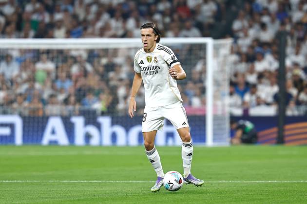 Alvaro Carreras (Real), AUGUST 19, 2025 - Football Soccer : Spanish LaLiga EA Sports match between Real Madrid CF - CA Osasuna at the Estadio Santiago Bernabeu in Madrid, Spain. Noxthirdxpartyxsales aflo_300659070