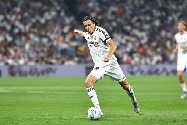 Alvaro Carreras (Real), AUGUST 19, 2025 - Football Soccer : Spanish LaLiga EA Sports match between Real Madrid CF - CA Osasuna at the Estadio Santiago Bernabeu in Madrid, Spain. Noxthirdxpartyxsales aflo_300659148