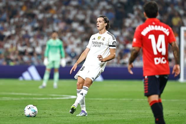 Alvaro Carreras (Real), AUGUST 19, 2025 - Football Soccer : Spanish LaLiga EA Sports match between Real Madrid CF - CA Osasuna at the Estadio Santiago Bernabeu in Madrid, Spain. Noxthirdxpartyxsales aflo_300659156