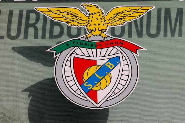 Portugal, Lisbon 2025 08 12 xJFx Second leg Third qualifying round Uefa Champions League 2025 26 , S L Benfica OGC Nice v l , Symbol photo, Symbol image SL Benfica Logo, E Pluribus Unum Copyright: JoaquimxFerreira