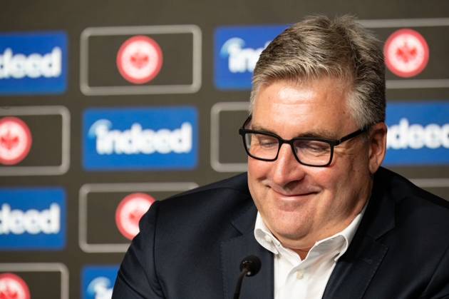 2025 08 22 xVVx Soccer 1 Bundesliga Eintracht Frankfurt season kick-off press conference with board spokesman Axel Hellmann v l , IVBoard spokesman Axel Hellmann is satisfied, speaks to the journalists DFL DFB REGULATIONS PROHIBIT ANY USE OF PHOTOGRAPHS as IMAGE SEQUENCES and or QUASI VIDEO Copyright: JoaquimxFerreira