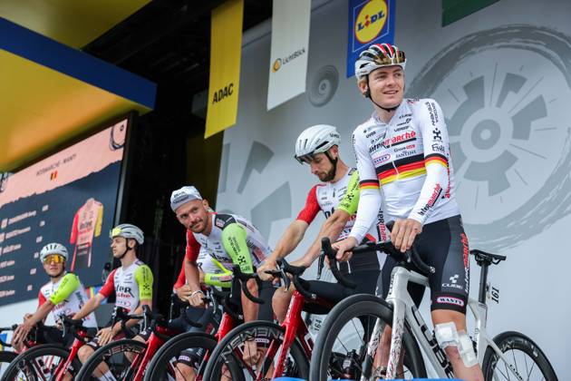 Cycling UCI ProSeries Men Elite LIDL Deutschland Tour 2025 Stage 3 Arnsberg Kassel on 23 08 2025 Georg Zimmermann INTERMARCHE WANTY with his team xJRx