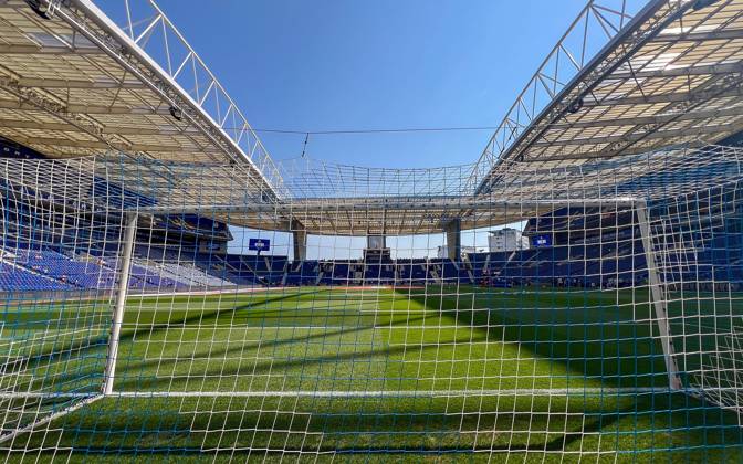 Portugal, Porto, 2025 08 24 xJFx 3 Matchday Liga Portugal Betclic, FC Porto Casa Pia AC v l , interior view Estadio do Dragao, goal view Copyright: JoaquimxFerreira