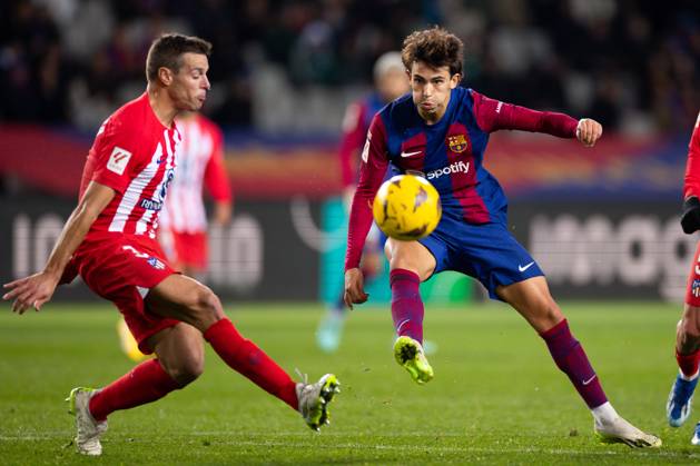 FC Barcelona, Barca v Atletico de Madrid: LaLiga BARCELONA, SPAIN - DEC 3: Joao Felix of FC Barcelona in action (R) during the Spanish La Liga league football match between FC Barcelona vs Atletico de Madrid at the Lluis Companys stadium in Barcelona, Spain on December 3, 2023. Catalonia Spain. Editorial use only. Please get in touch for any other usage. Copyright: x2025xAnadoluxAdriaxPuigx