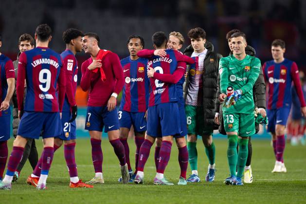 FC Barcelona, Barca v Atletico de Madrid: LaLiga BARCELONA, SPAIN - DEC 3: Players of FC Barcelona during the Spanish La Liga league football match between FC Barcelona vs Atletico de Madrid at the Lluis Companys stadium in Barcelona, Spain on December 3, 2023. Catalonia Spain. Editorial use only. Please get in touch for any other usage. Copyright: x2025xAnadoluxAdriaxPuigx