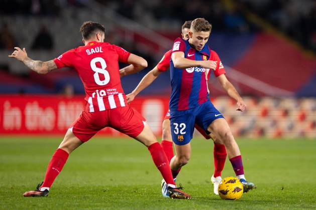 FC Barcelona, Barca v Atletico de Madrid: LaLiga BARCELONA, SPAIN - DEC 3: Fermin Lopez of FC Barcelona in action during the Spanish La Liga league football match between FC Barcelona vs Atletico de Madrid at the Lluis Companys stadium in Barcelona, Spain on December 3, 2023. Catalonia Spain. Editorial use only. Please get in touch for any other usage. Copyright: x2025xAnadoluxAdriaxPuigx