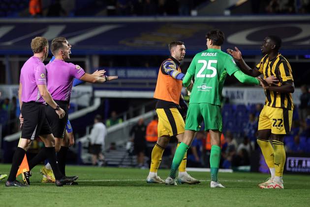 Birmingham City v Port Vale EFL Cup 26 08 2025. Port Vale Jesse Debrah AT THE END OF THE GAME during the EFL Cup match between Birmingham City and Port Vale at the St Andrew s @ Knighthead Park, Birmingham, England on 26 August 2025. Birmingham St Andrew s @ Knighthead Park West Midlands England Editorial use only DataCo restrictions apply See www.football-dataco.com , Copyright: xAndyxShawx PSI-22698-0028