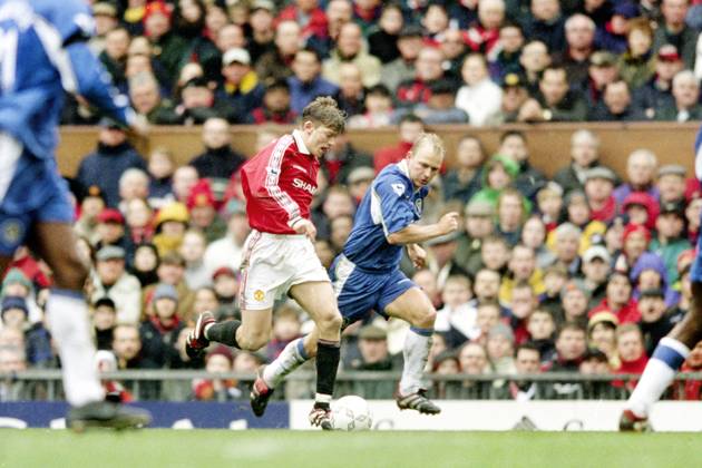 990307 Football, Premier League, Manchester United Chelsea, 0 0 Jesper Blomqvist, Manchester United Copyright: BILDBYRAN BB990307BB059