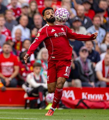 Football - FA Premier League - Liverpool FC v Arsenal FC LIVERPOOL, ENGLAND - Sunday, August 31, 2025: Liverpool s Mohamed Salah during the FA Premier League match between Liverpool FC and Arsenal FC at Anfield. Liverpool won 1-0. (Photo by David Rawcliffe Propaganda) LIVERPOOL Anfield MERSEYSIDE ENGLAND Copyright: xDavidxRawcliffex 2025-08-31-154-Liverpool_Arsenal