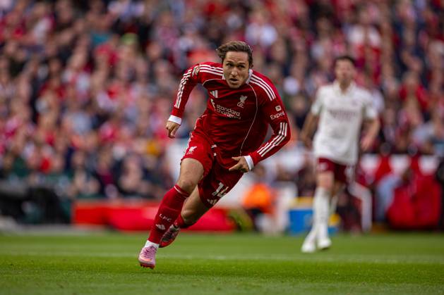 Football - FA Premier League - Liverpool FC v Arsenal FC LIVERPOOL, ENGLAND - Sunday, August 31, 2025: Liverpool s Federico Chiesa during the FA Premier League match between Liverpool FC and Arsenal FC at Anfield. Liverpool won 1-0. (Photo by David Rawcliffe Propaganda) LIVERPOOL Anfield MERSEYSIDE ENGLAND Copyright: xDavidxRawcliffex 2025-08-31-239-Liverpool_Arsenal