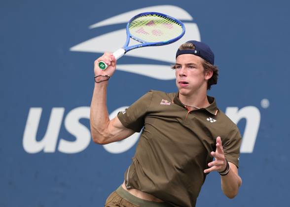 Niels McDonald GER , Boys Singles, Boys Singles US Open Championships 2023, USTA Billie Jean King National Tennis Center, Flushing Meadows, New York, USA Copyright: xJuergenxHasenkopfx