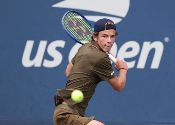 Niels McDonald GER , Boys Singles, Boys Singles US Open Championships 2023, USTA Billie Jean King National Tennis Center, Flushing Meadows, New York, USA Copyright: xJuergenxHasenkopfx