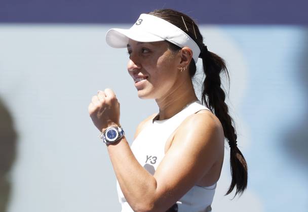 Jessica Pegula celebrates after defeating Barbora.Krejcikova of Czechia in straight sets in their quarterfinal match in Arthur Ashe Stadium on day 8 at the 2025 US Open Tennis Championship at the USTA Billie Jean King National Tennis Center in New York City on Tuesday, September 2, 2025.  NYP20250902102 JOHNxANGELILLO