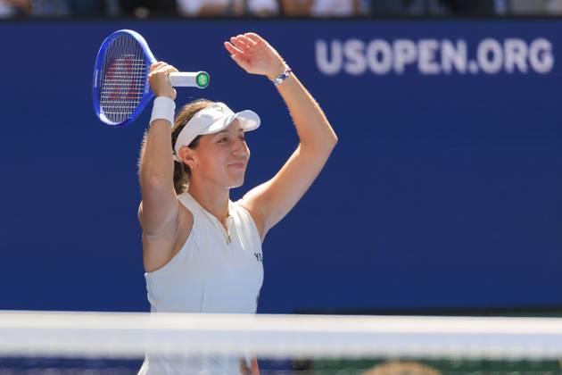 September 2, 2025, Flushing Meadows, New York, USA: Jessica Pegula reacts after defeating Barbora Krejcikova on Day 10 of the 2025 US Open at USTA Billie Jean King National Tennis Center on Tuesday September 2, 2025 in the Flushing neighborhood of the Queens borough of New York City. JAVIER ROJAS PI Flushing Meadows USA - ZUMAp124 20250902_zaa_p124_004 Copyright: xJavierxRojasx