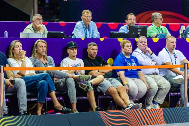 EuroBasket, Basketball EM, Iceland - Slovenia, Lukas Podolski in the stands