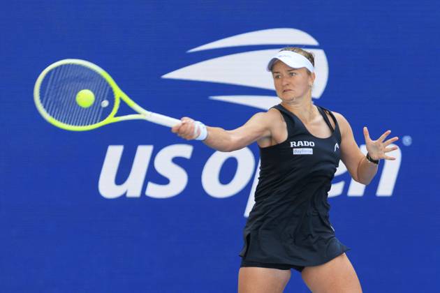 September 2, 2025, Flushing Meadows, New York, USA: Barbora Krejcikova hits a forehand return during a match against Jessica Pegula on Day 10 of the 2025 US Open at USTA Billie Jean King National Tennis Center on Tuesday September 2, 2025 in the Flushing neighborhood of the Queens borough of New York City. JAVIER ROJAS PI Flushing Meadows USA - ZUMAp124 20250902_zaa_p124_012 Copyright: xJavierxRojasx